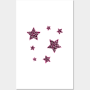 Hot Pink Cheetah Stars Pack Posters and Art